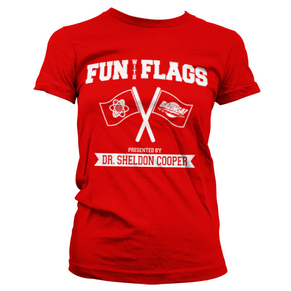 Billede af The Big Bang Theory, Fun With Flags T-Shirt (Kvinder)