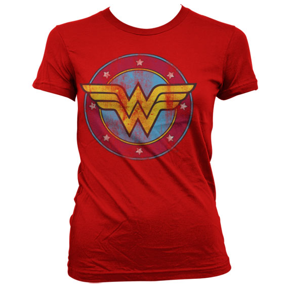 Billede af DC Comics, DC Comics: Wonder Woman Distressed Logo T-Shirt (Kvinder)