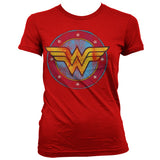 Billede af DC Comics, DC Comics: Wonder Woman Distressed Logo T-Shirt (Kvinder)