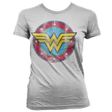 Billede af DC Comics, DC Comics: Wonder Woman Distressed Logo T-Shirt (Kvinder)