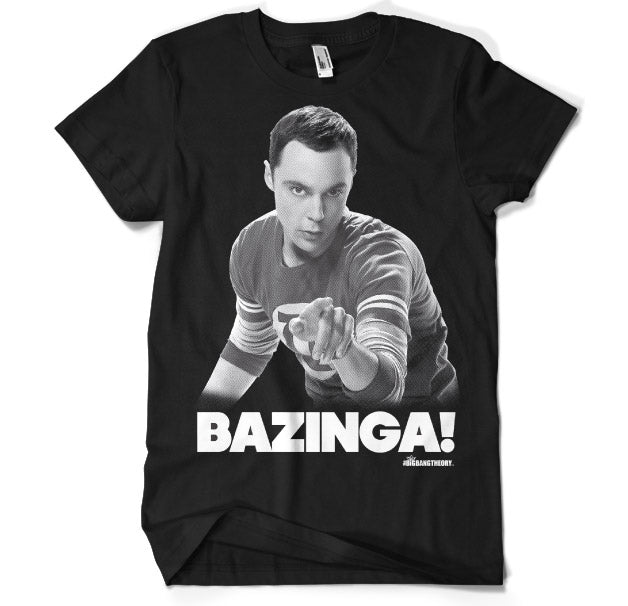 Billede af The Big Bang Theory, Sheldon Says BAZINGA! T-Shirt