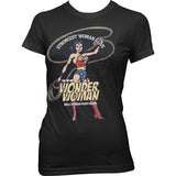 Billede af DC Comics, DC Comics: Wonder Woman - Strongest Woman Alive T-Shirt (Kvinder)