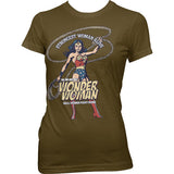 Billede af DC Comics, DC Comics: Wonder Woman - Strongest Woman Alive T-Shirt (Kvinder)