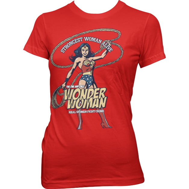 Billede af DC Comics, DC Comics: Wonder Woman - Strongest Woman Alive T-Shirt (Kvinder)