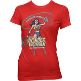 Billede af DC Comics, DC Comics: Wonder Woman - Strongest Woman Alive T-Shirt (Kvinder)