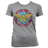 Billede af DC Comics, DC Comics: Wonder Woman Distressed Logo T-Shirt (Kvinder)