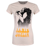 Billede af Janis Joplin Working The Mic T-shirt til kvinder
