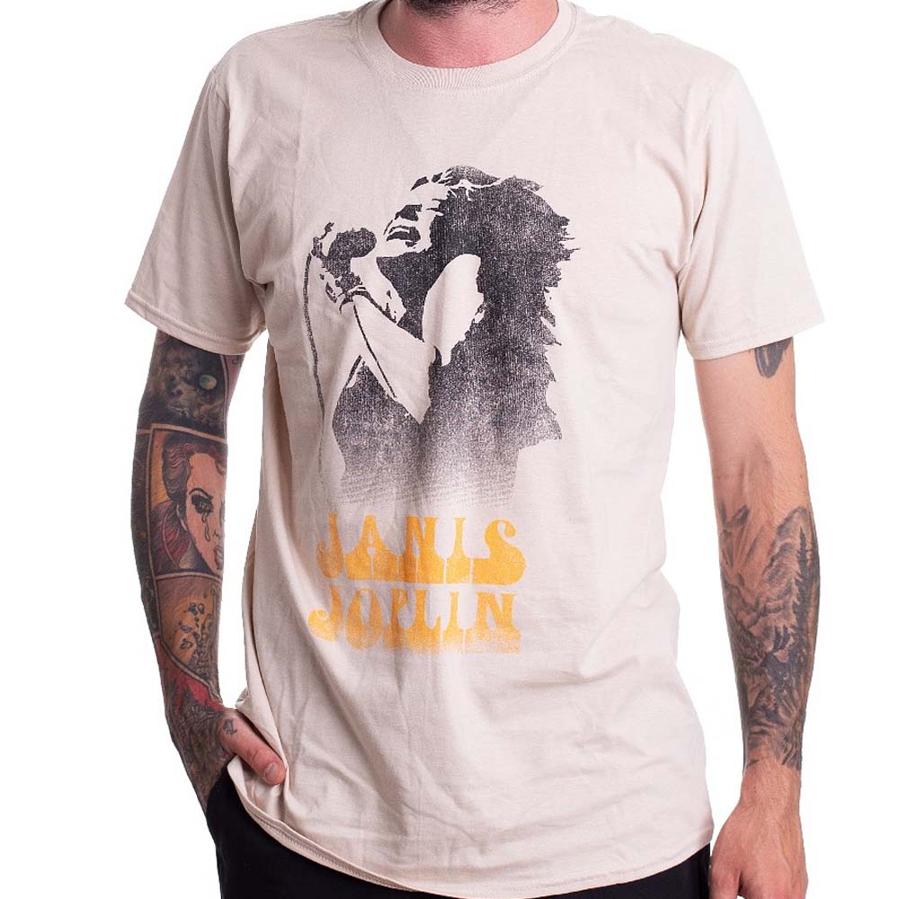 Billede af Janis Joplin Working The Mic T-shirt