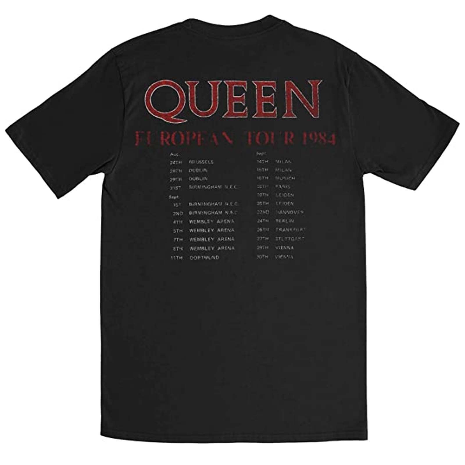 Billede af Queen European Tour 1984 T-shirt back