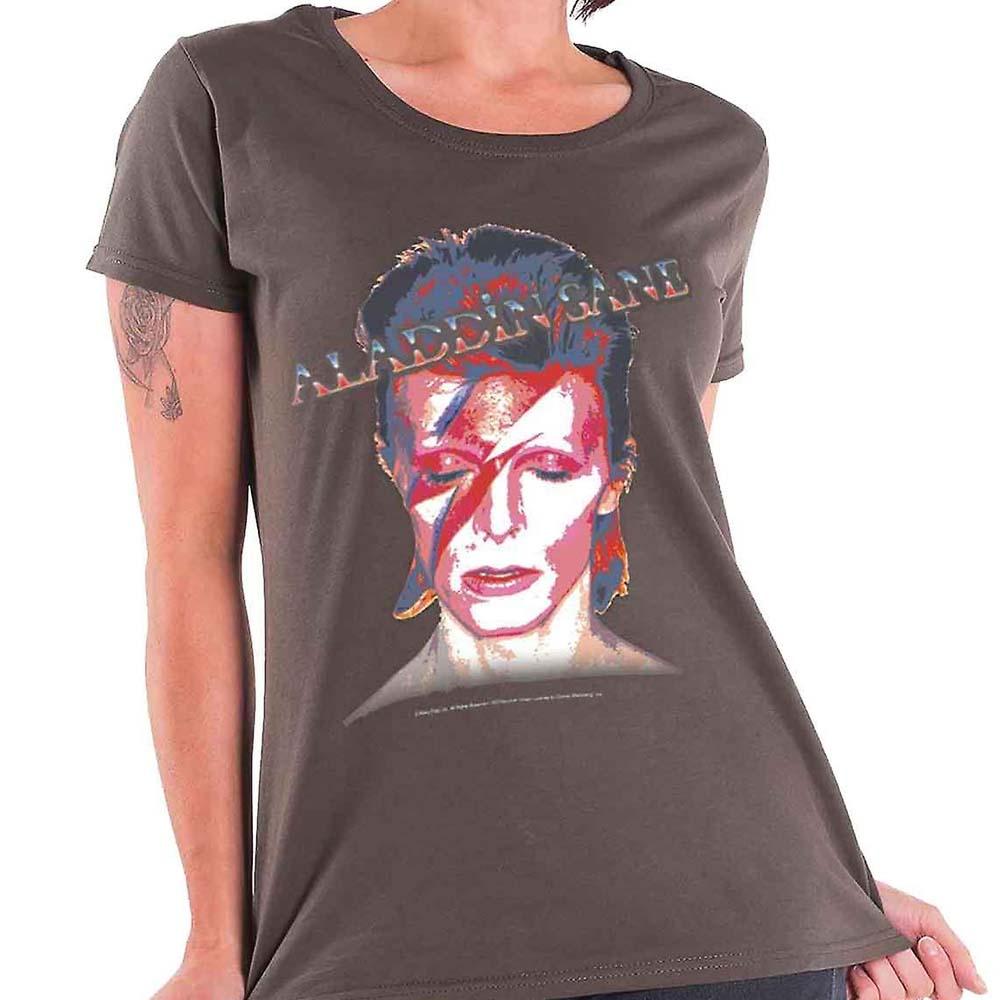 Billede af David Bowie Aladdin Sane T-shirt til kvinder grå