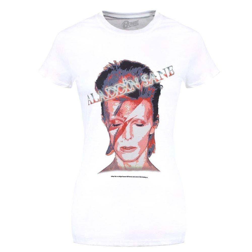 Billede af David Bowie Aladdin Sane T-shirt til kvinder hvid