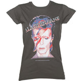 Billede af David Bowie Aladdin Sane T-shirt til kvinder sort
