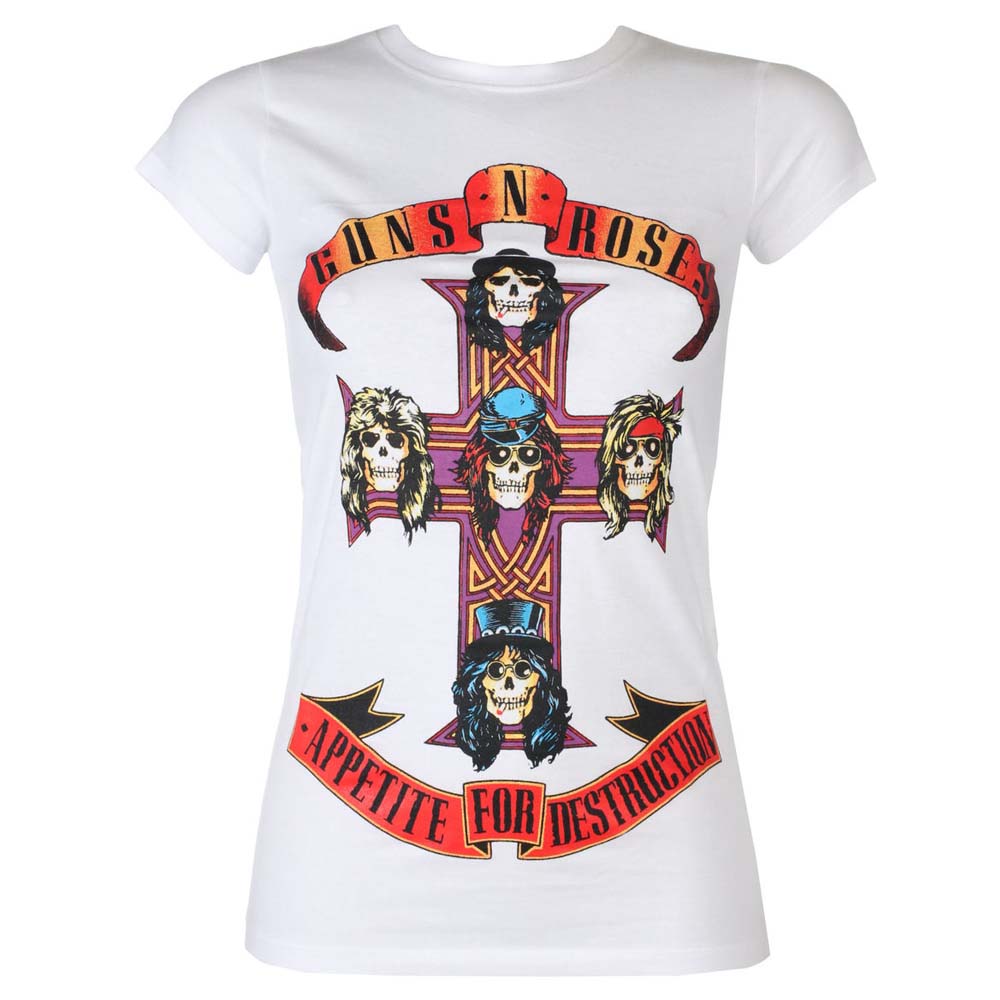 Billede af Guns N' Roses Appetite for Destruction T-shirt til kvinder hvid