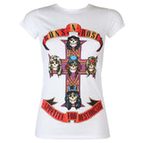 Billede af Guns N' Roses Appetite for Destruction T-shirt til kvinder hvid