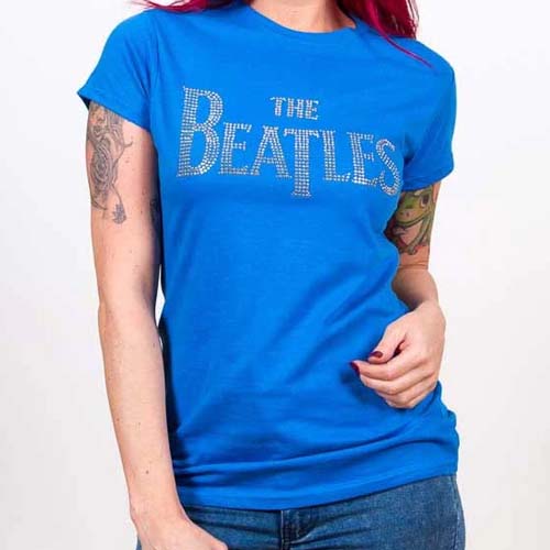 Billede af The Beatles Drop T Logo T-shirt til kvinder blue