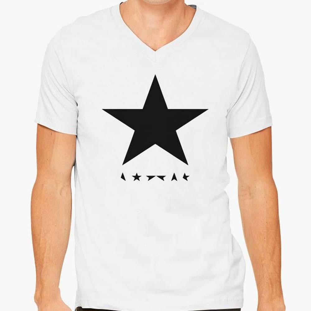 Billede af David Bowie Blackstar (on White) T-shirt model mand