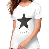 Billede af David Bowie Blackstar (on White) T-shirt til kvinder