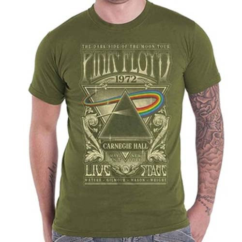 Billede af Pink Floyd Carnegie Hall Poster T-shirt grøn