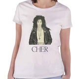 Billede af Cher Leather Jacket T-shirt til kvinder