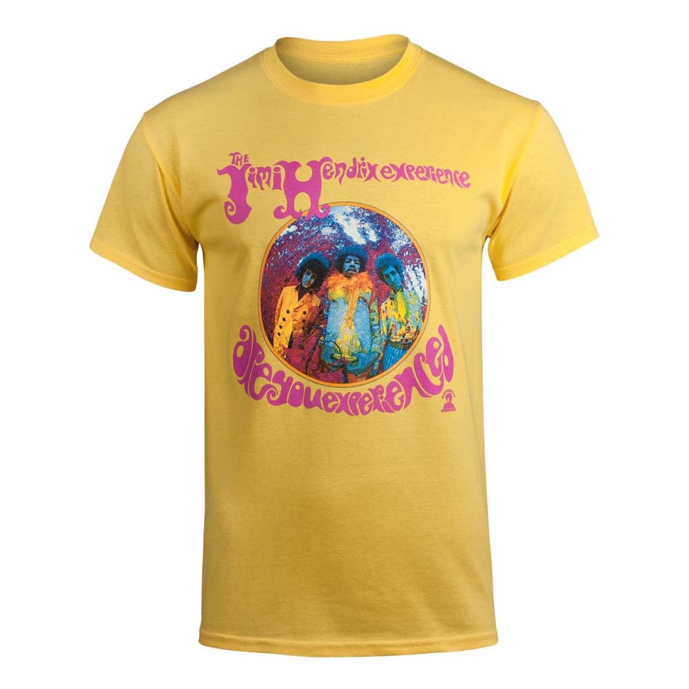 Billede af Jimi Hendrix Are You Experienced T-shirt gul front
