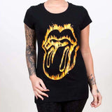 Billede af The Rolling Stones Flaming Tongue T-shirt til kvinder