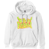 Billie Eilish Airbrush Flames Blohsh Hoodie hvid