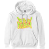 Billie Eilish Airbrush Flames Blohsh Hoodie hvid