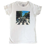 Billede af The Beatles Abbey Road T-shirt til kvinder hvid