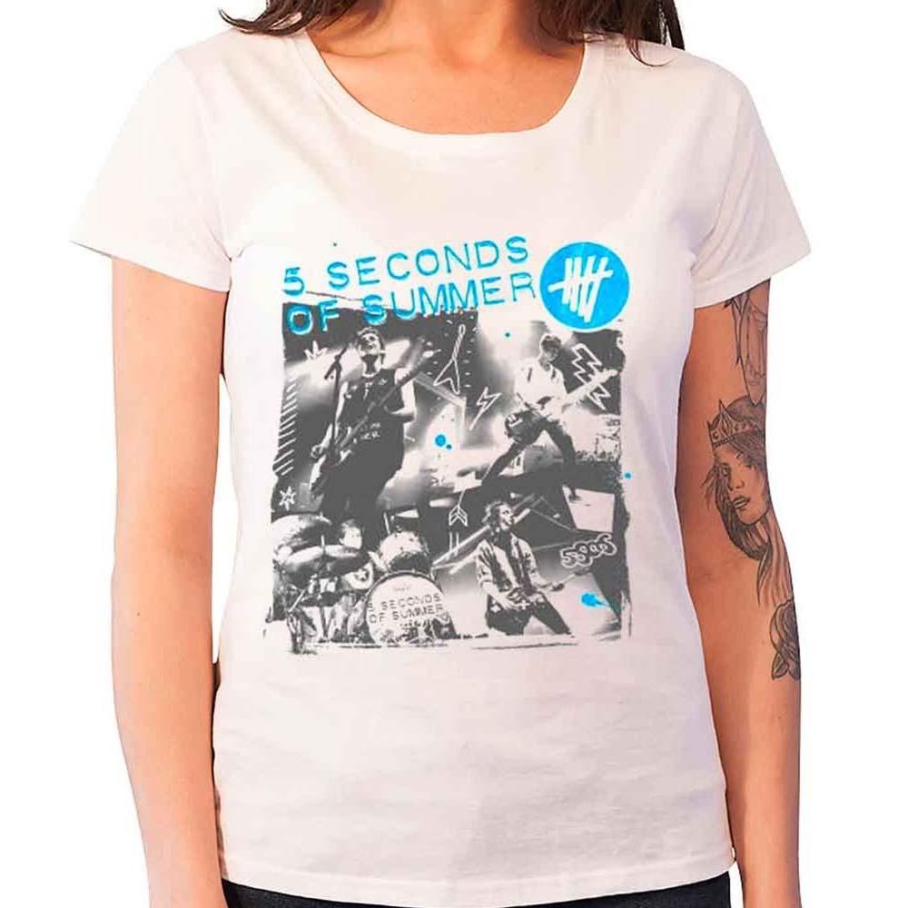 Billede af 5 Seconds of Summer Live Collage T-shirt til kvinder