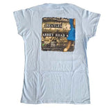 Billede af The Beatles Abbey Road T-shirt til kvinder lyseblå back