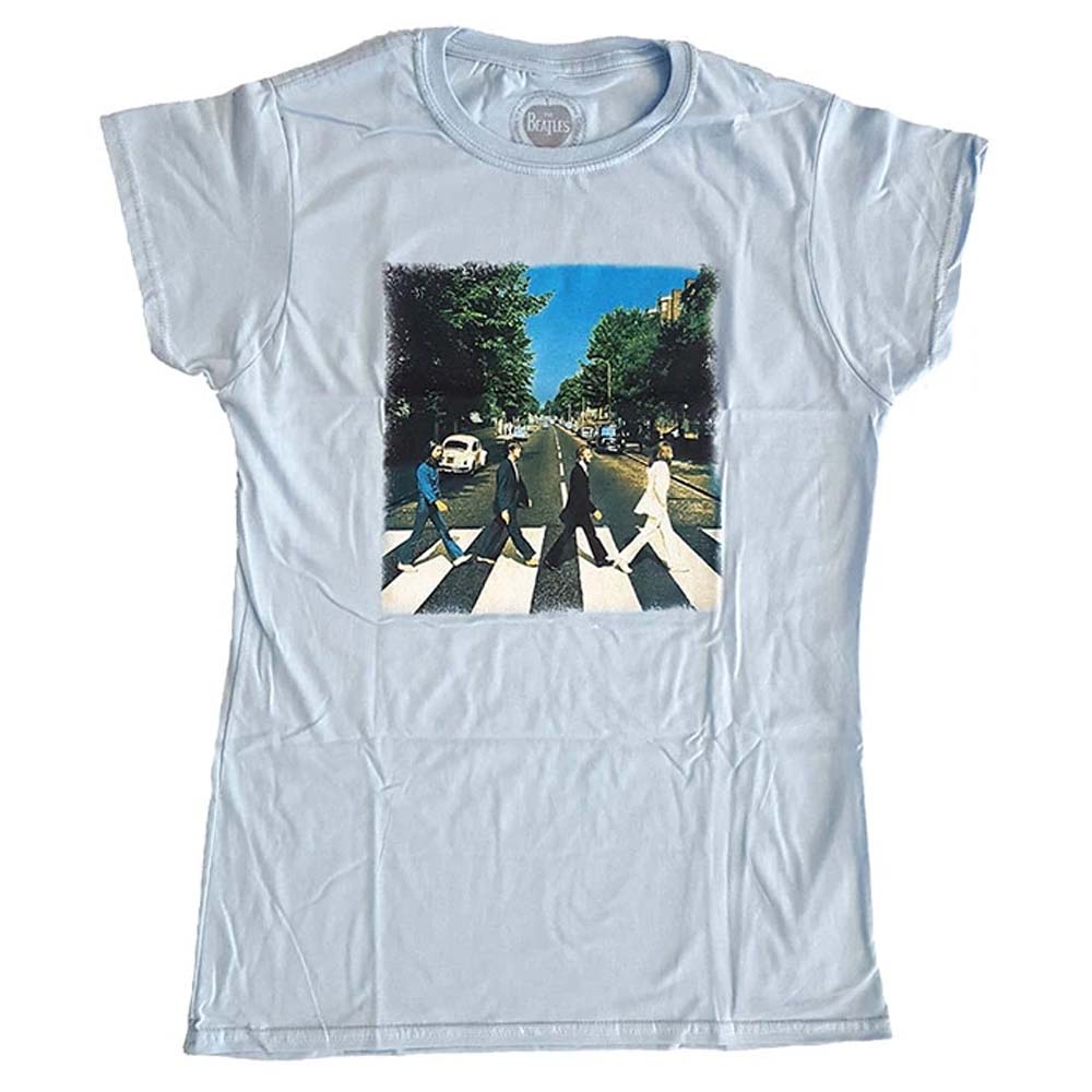Billede af The Beatles Abbey Road T-shirt til kvinder lyseblå
