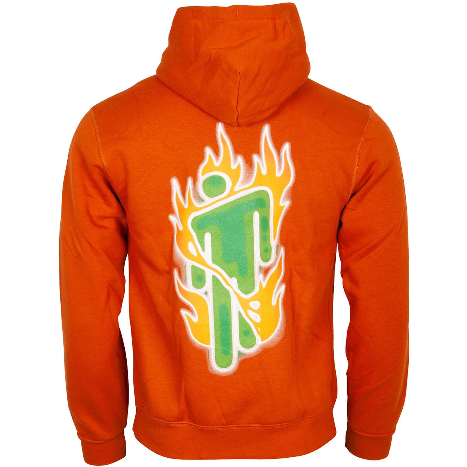 Billie Eilish Airbrush Flames Blohsh Hoodie orange ryg