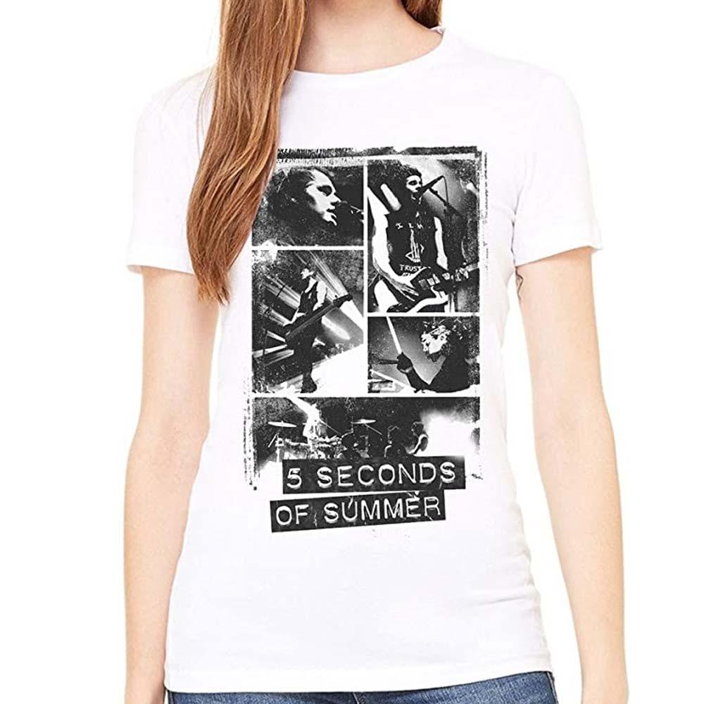Billede af 5 Seconds of Summer Photo Blocks T-shirt til kvinder