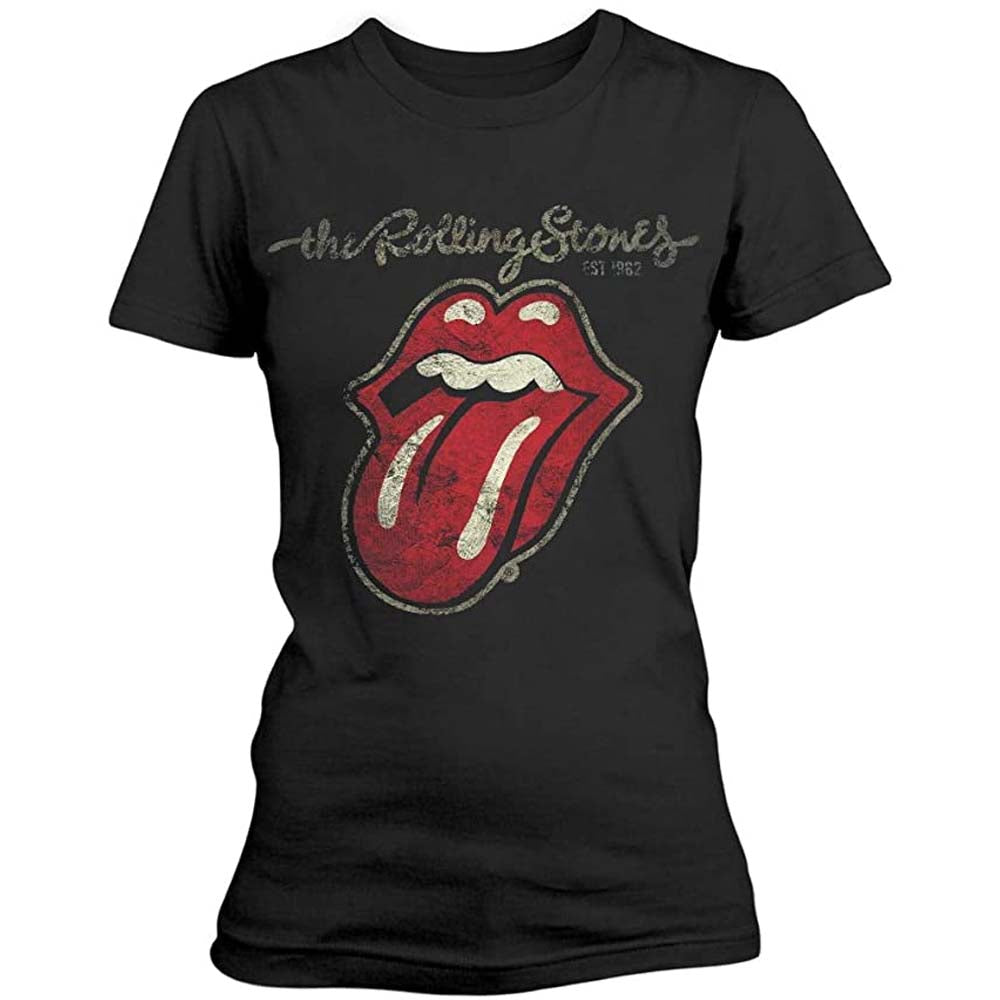 Billede af The Rolling Stones Plastered Tongue T-shirt til kvinder