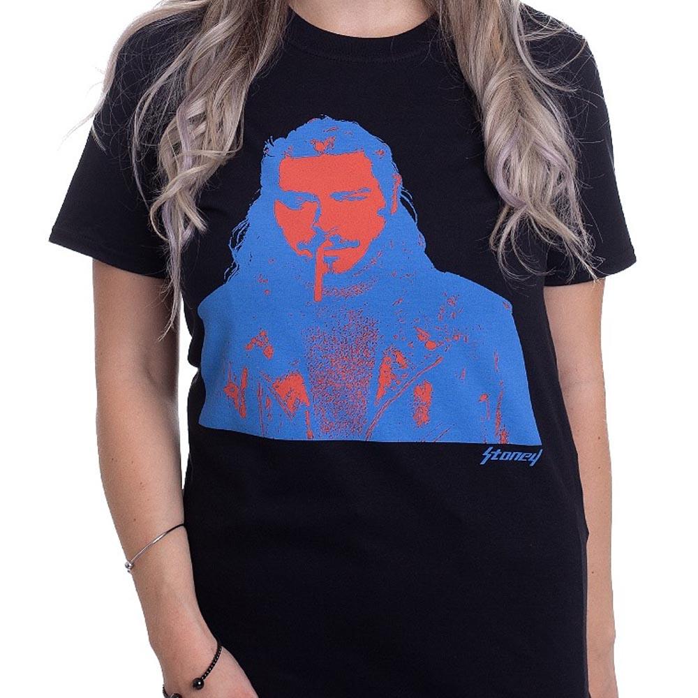 Billede af Post Malone Red & Blue Photo T-shirt