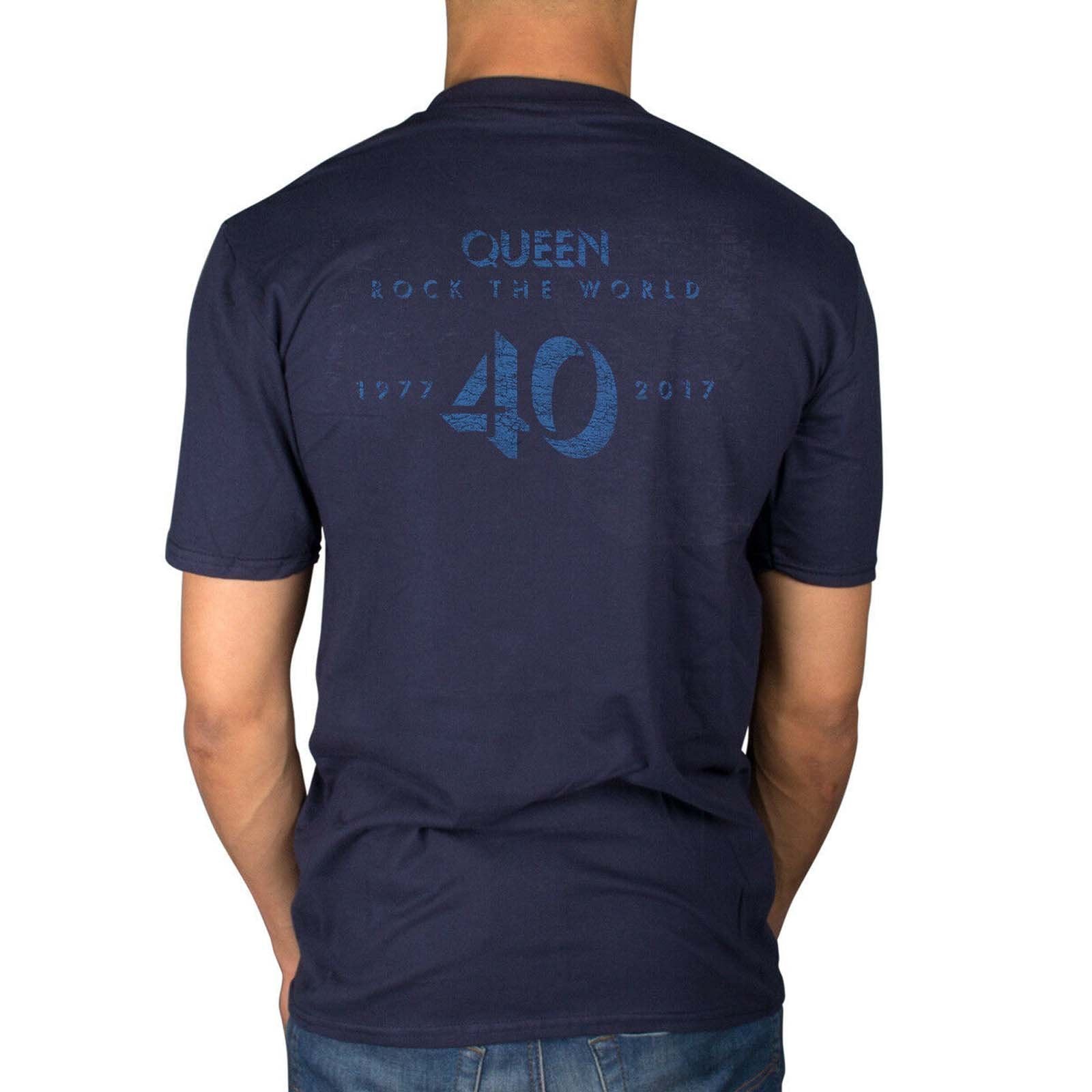 Billede af Queen News of the World 40th Vintage Logo T-shirt back
