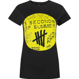 Billede af 5 Seconds of Summer Scribble Logo T-shirt til kvinder