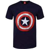 Billede af Marvel Comics Captain America Distressed Shield T-shirt