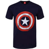 Billede af Marvel Comics Captain America Distressed Shield T-shirt