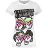 Billede af 5 Seconds of Summer Spray Skulls T-shirt til kvinder