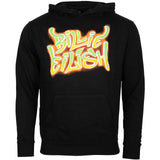 Billie Eilish Airbrush Flames Blohsh Hoodie sort front