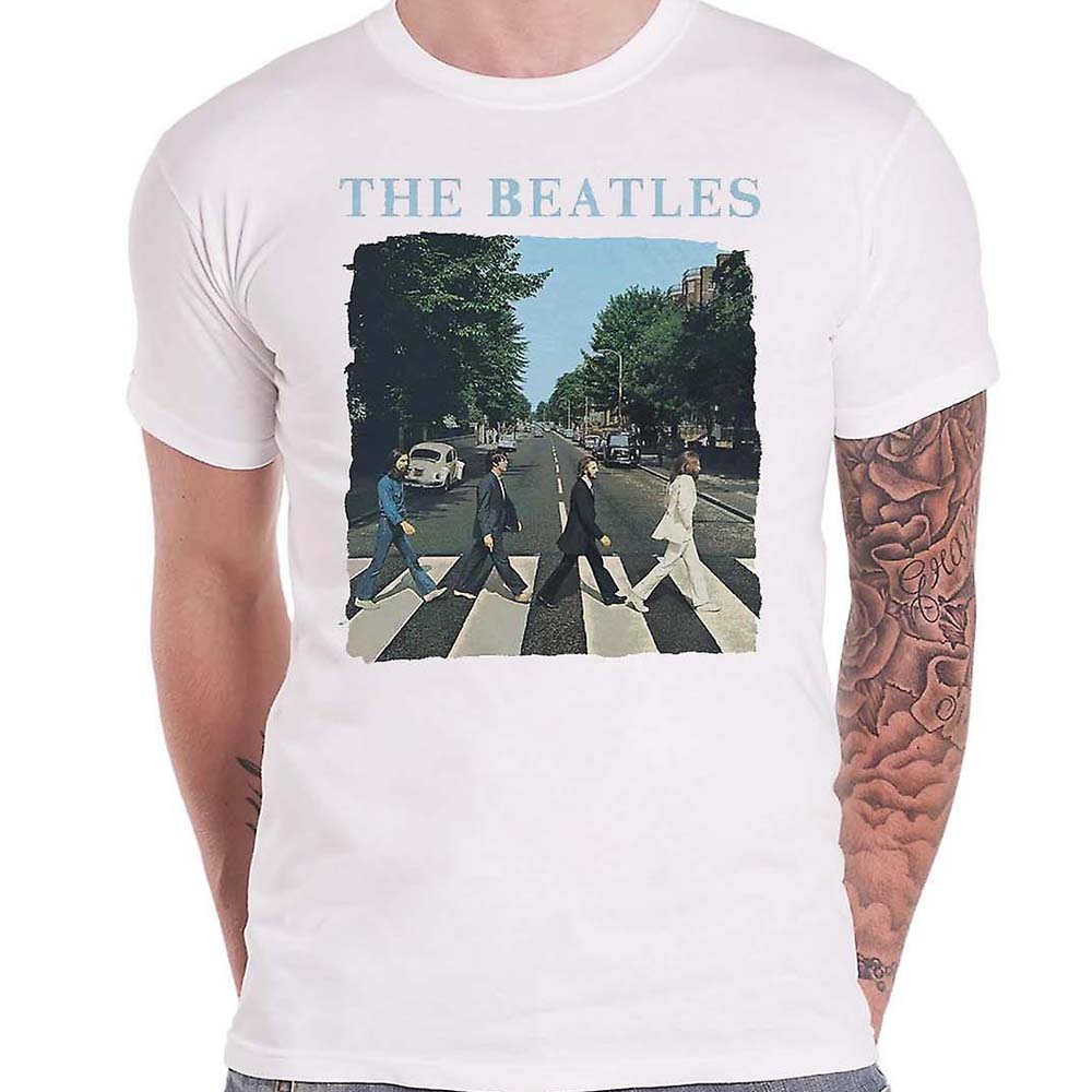 Billede af The Beatles Abbey Road & Logo T-shirt hvid
