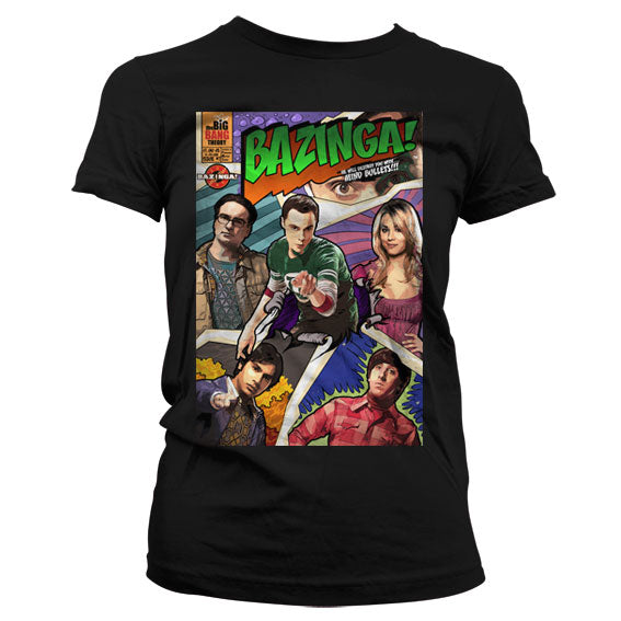 Billede af The Big Bang Theory, Bazinga Comic Cover T-shirt (Kvinder)