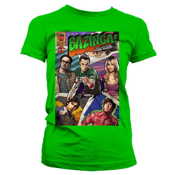 Billede af The Big Bang Theory, Bazinga Comic Cover T-shirt (Kvinder)