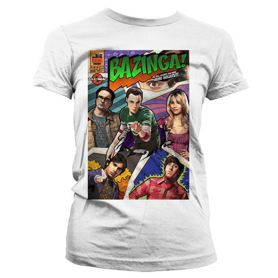 Billede af The Big Bang Theory, Bazinga Comic Cover T-shirt (Kvinder)