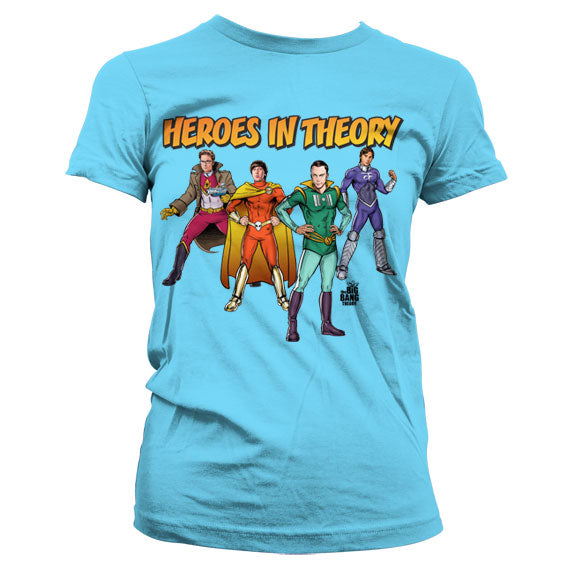 Billede af The Big Bang Theory, Heroes In Theory T-shirt (Kvinder)